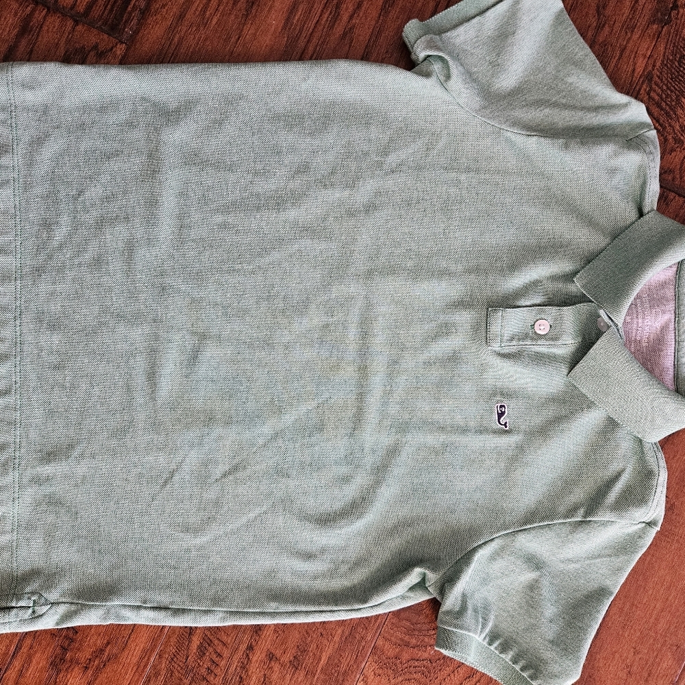 Vineyard Vines Boys Edgartown golf polo green medium